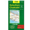 Χάρτης Χαλκιδικής -  Οδικός - τουριστικός και ναυτικός χάρτης