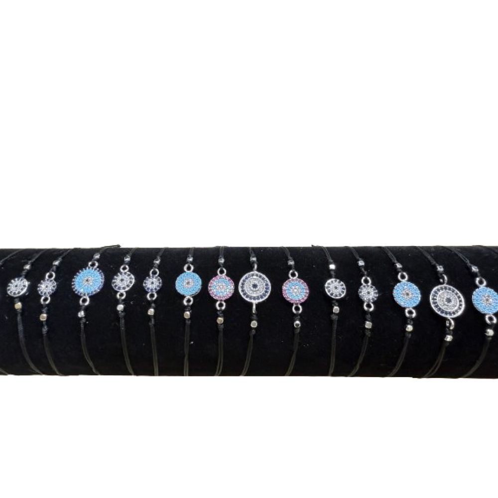 BA-021 Βραχιόλι μάτι με στρας σε ρολό 