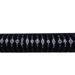 BB-002 Βραχιόλι μάτι με στρας ασημί σε ρολό 