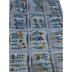 TD-020 Βραχιόλι μάτι διάφορα σχέδια πολύχρωμο κασετίνα 