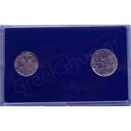 2 Ασημένια  Νομίσματα των 30 δραχμών σε Κασετίνα