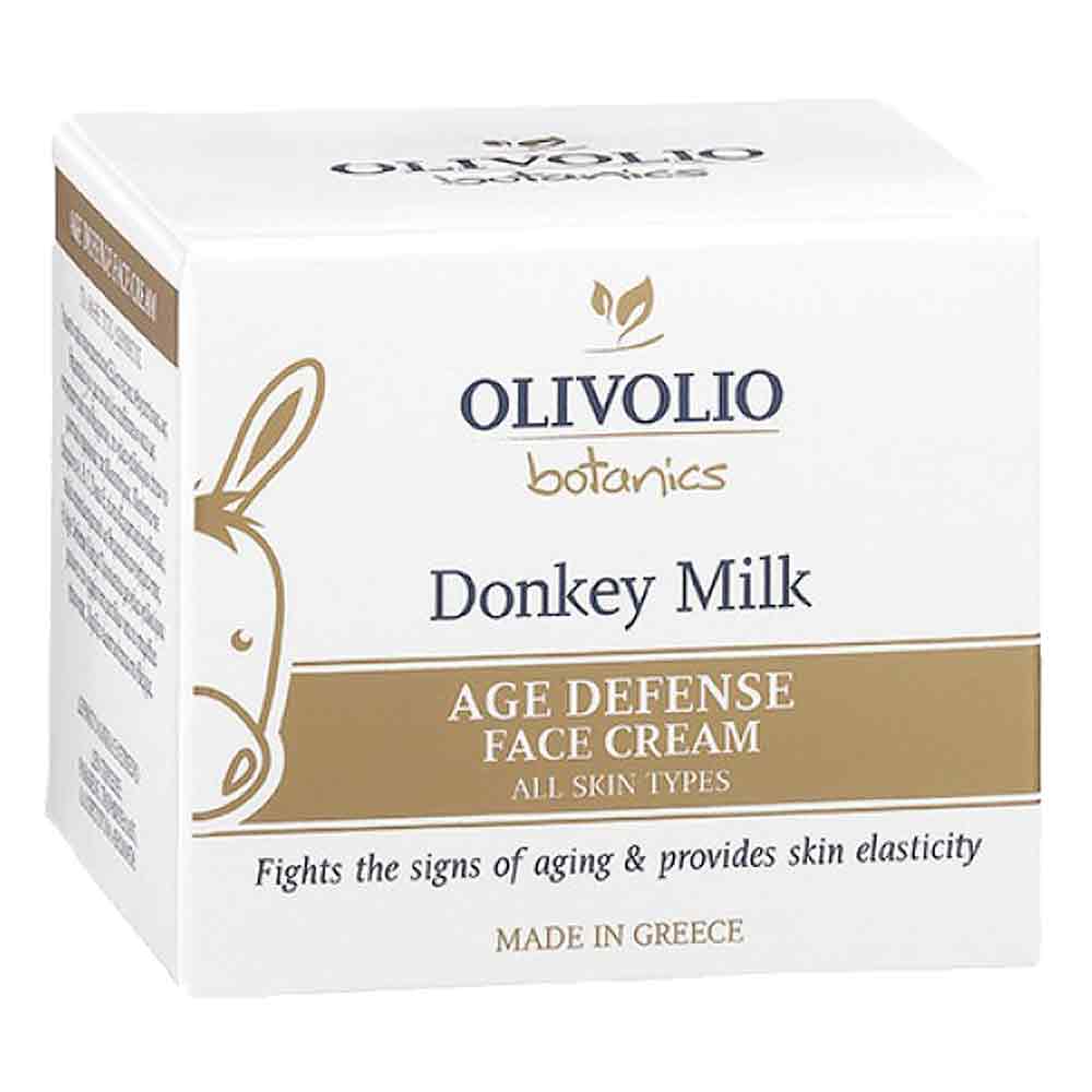 Olivolio Αντιγηραντική κρέμα προσώπου με γάλα γαϊδούρας 50ml